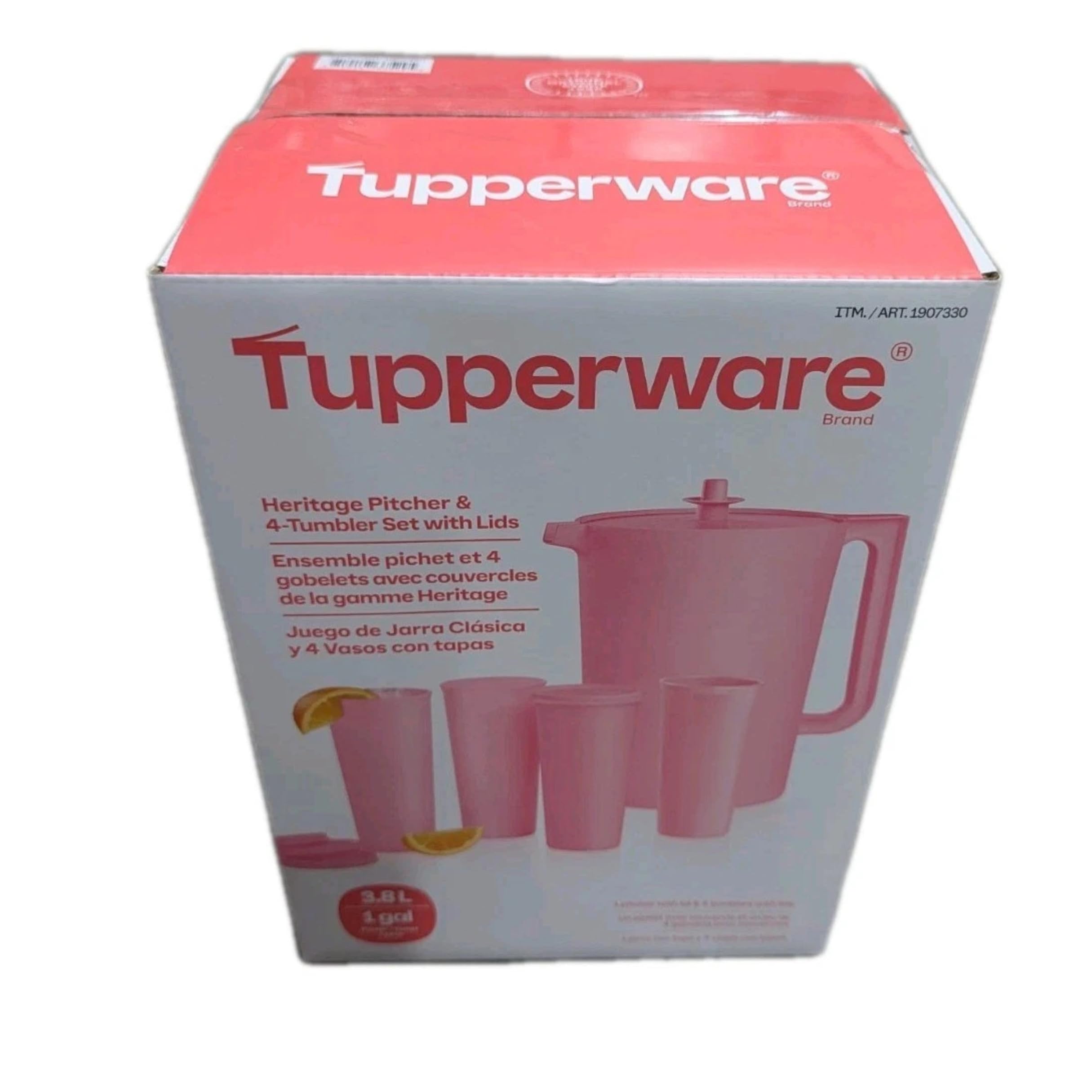 Amazon.com: Tupperware Heritage Pitcher and 4-Tumbler Set with
